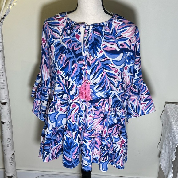 Simply Southern Ruffle Top - L - Picture 2 of 9